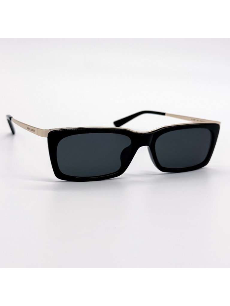 New Saint Laurent Black Unisex Square Sunglasses Sl766/F 001